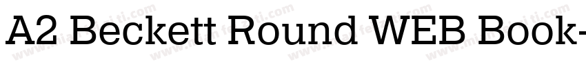 A2 Beckett Round WEB Book字体转换